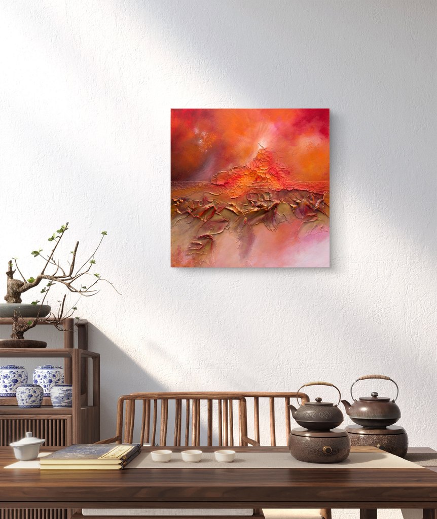 Diffuse Glow – Moderne abstrakte Kunst mit Reliefstruktur.webp