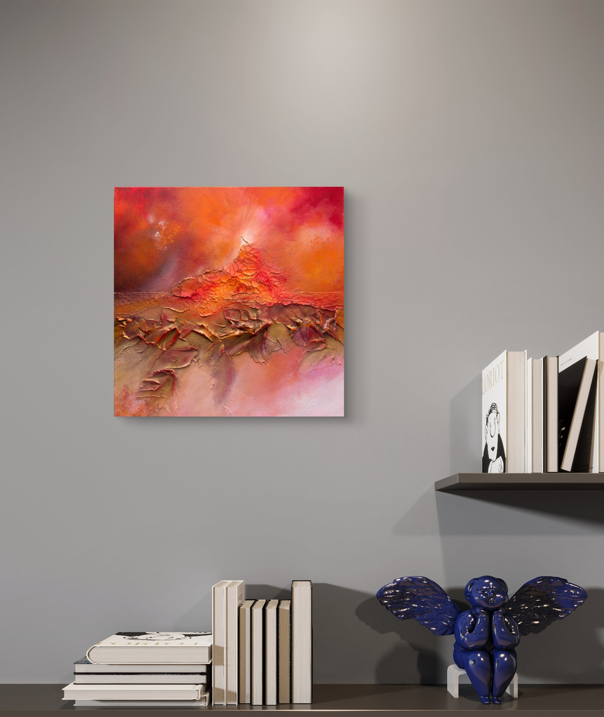 Diffuse Glow – Abstract Wall Art with Relief Texture.webp
