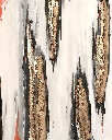 Goldenen Strukturen - abstraktes Wandbild auf Leinwand 70x100cm