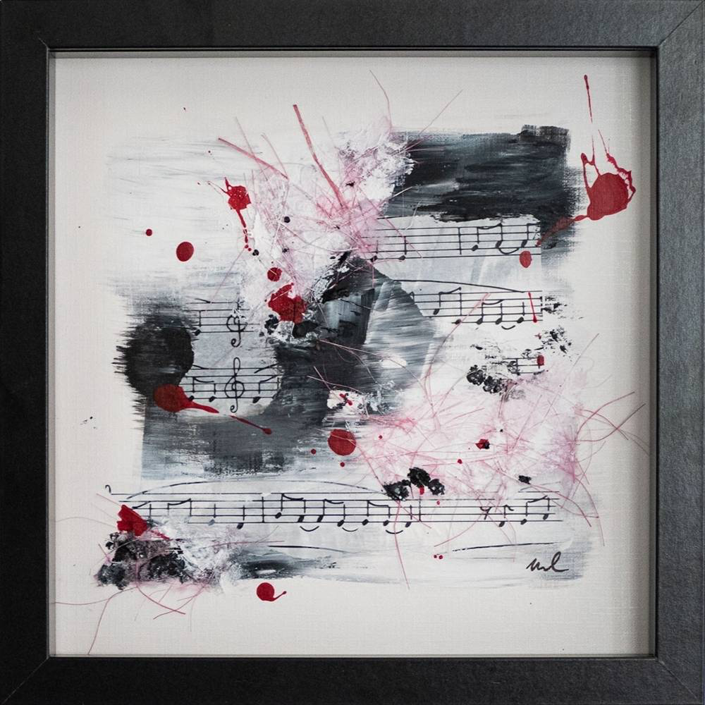 Spring 026 – Abstract Wall Art, Framed 20x20cm