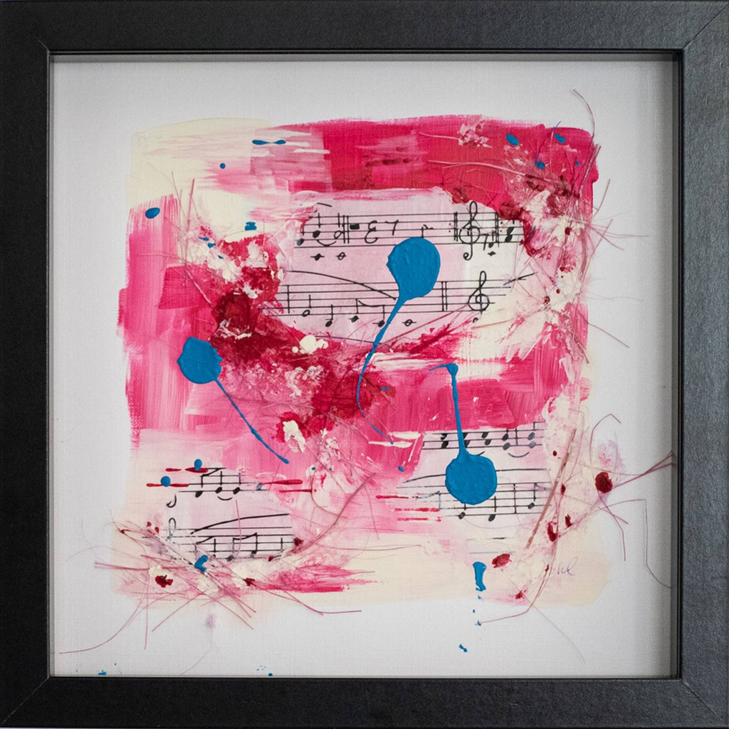 Spring 051 – Abstract Wall Art, Framed 20x20cm