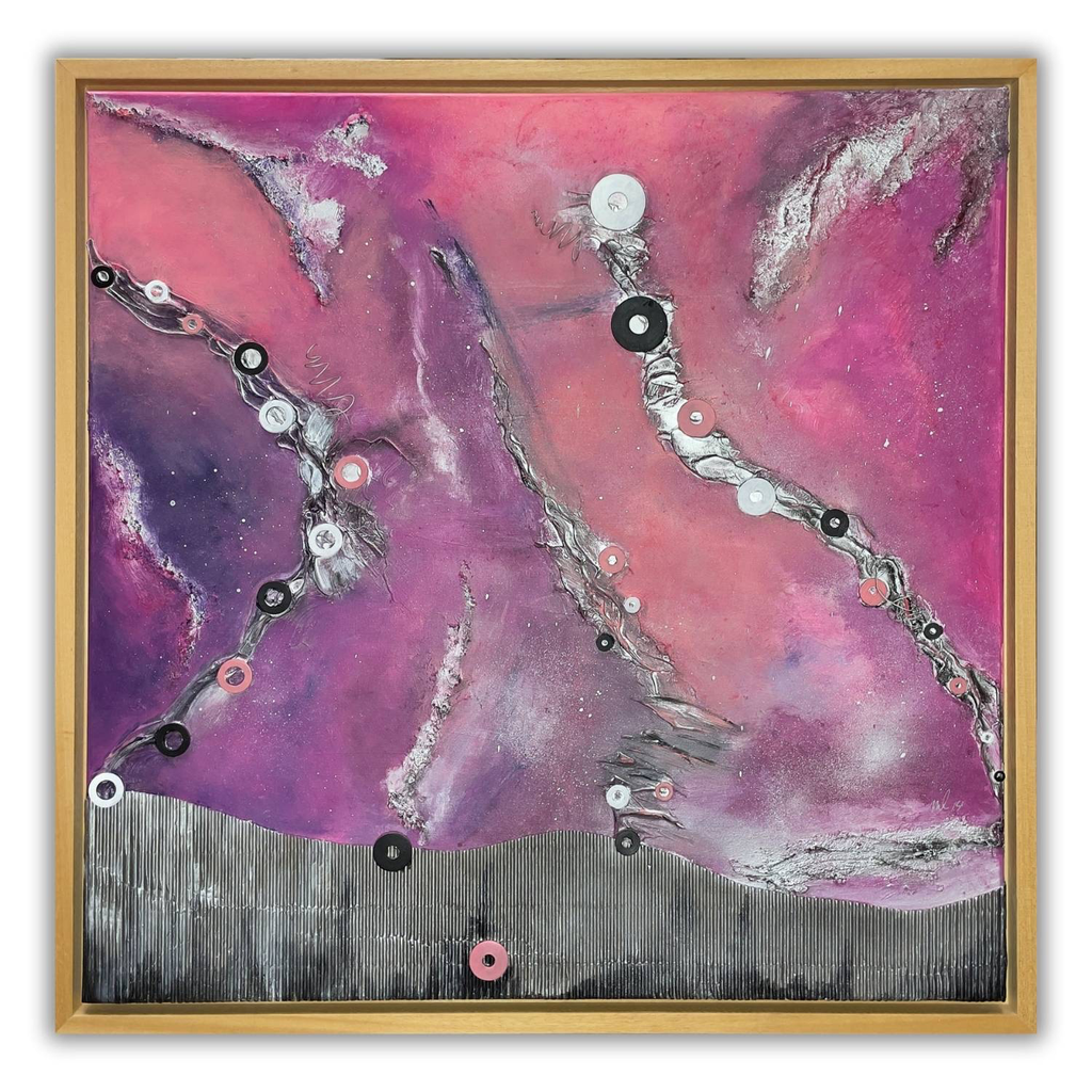 My Milky Way - abstraktes Wandbild auf Leinwand 80x80cm