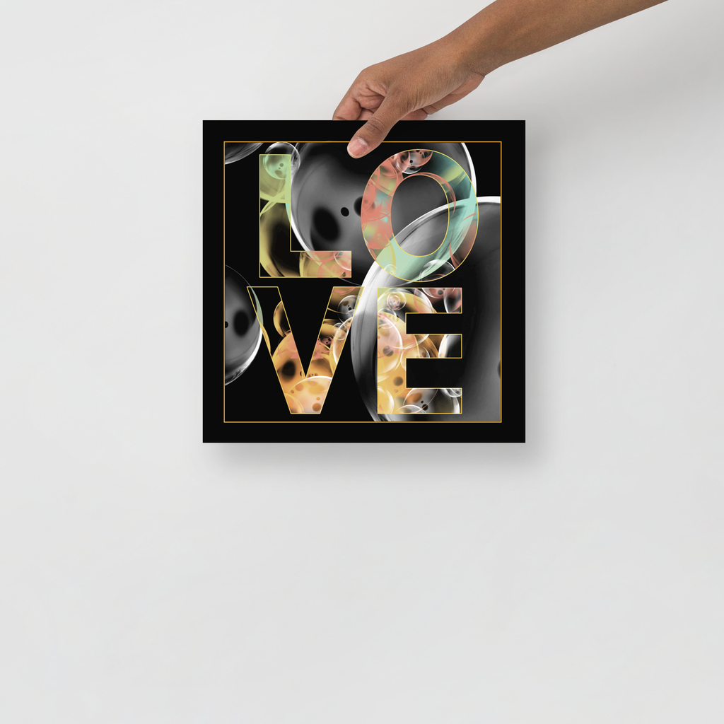Love Typography Poster – Kunstdruck als Poster in verschiedenen Design und Größen