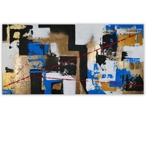 Chaos in 2020 - abstraktes Wandbild auf Leinwand 100x50cm