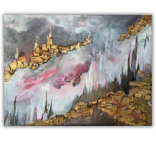 Fairyland - abstraktes Wandbild auf Leinwand 80x60cm